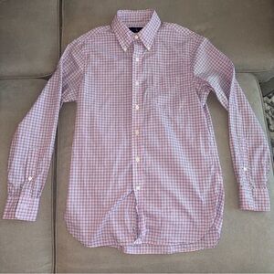 Ralph Lauren Pink & Blue Windowpane Button-Down Dress Shirt